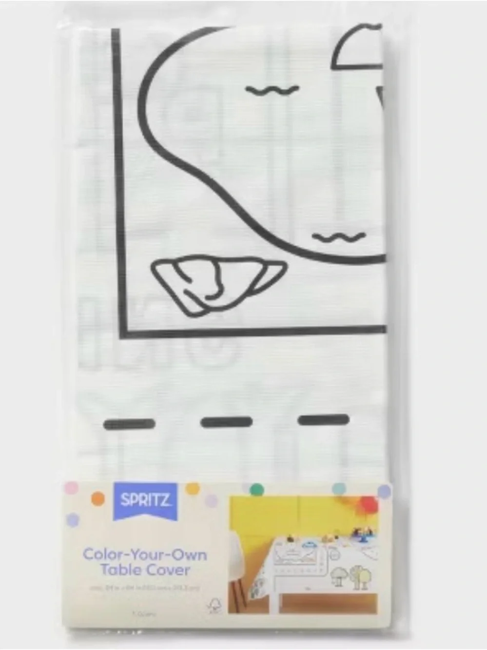 Spritz City Roadmap Color Your Own Personalizable Table Cover